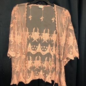Lace blush cardigan